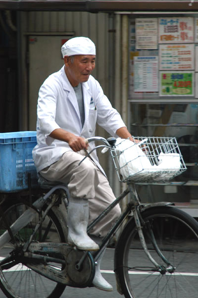 Cyclist in Osaka