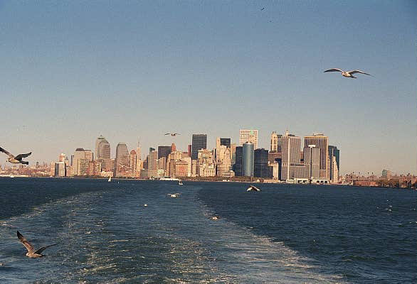 Manhattan (Nov 2001) from the Staten Island Ferry