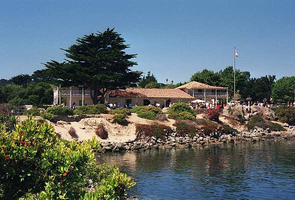 The old Customs House from when Monterey was capital of Spanish California