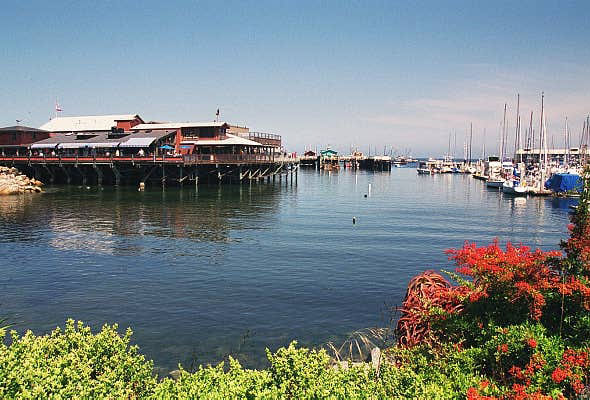 The harbor of Monterey containing the Marina and Fisherman's Wharf, California
