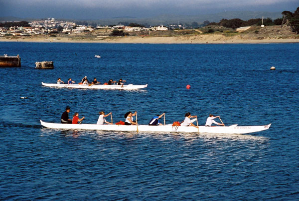Hawaiian-style outrigger canoes, Monterey