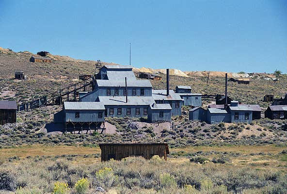 The mine buildings at Bodie
