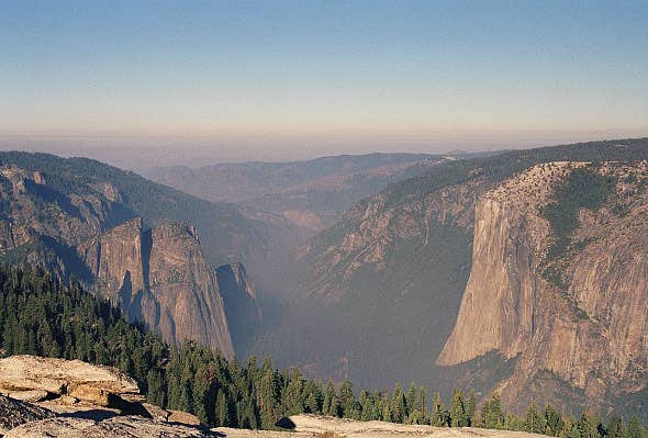 Yosemite Valley 3000 ft below Glacier Point