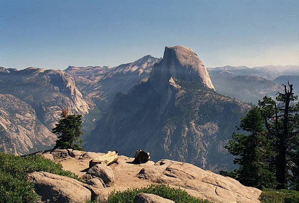 There are great profile views of Half Dome from Glacier Point