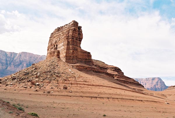 A red pinnacle near the Vermillion Cliffs off Alt US89