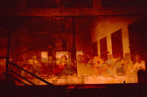 Da Vinci's Last Supper undergoing restoration in 1989, Santa Maria delle Grazie