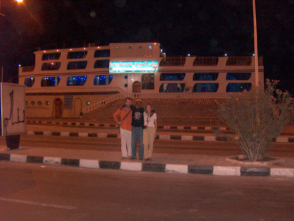 Mourizio, Solomon Maria front of Asafina Restaurant in Al-Mukalla