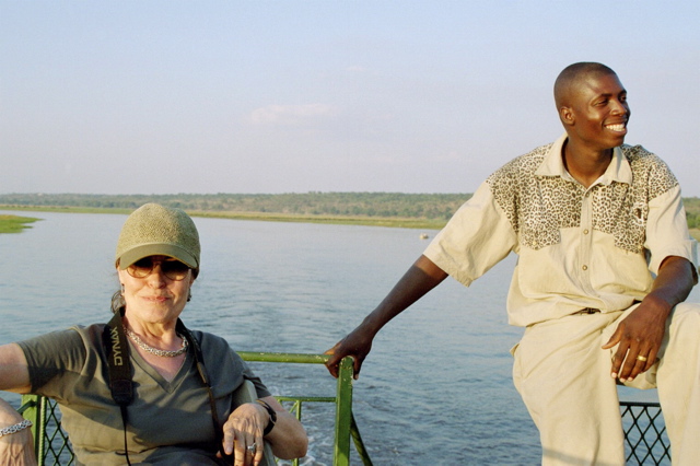 Inge and the naturalist guide, Chobe