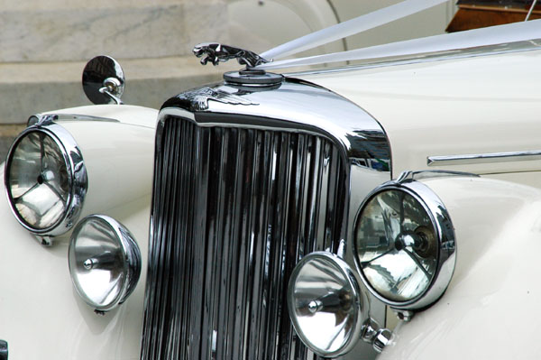 1950's vintage Jaguar used for wedding parties