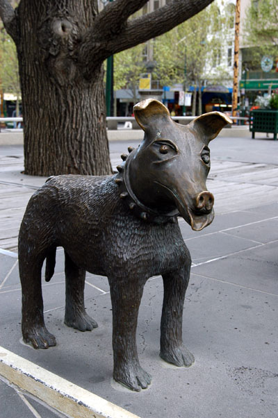 Dog sculpture, Collins St.