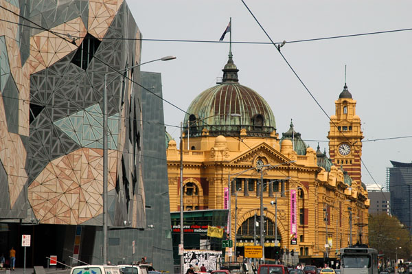 Federation Square and Flinders Street Station