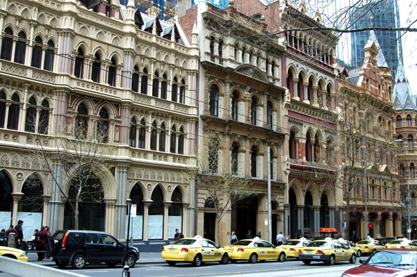 Old buildings along Collins St, Melbourne