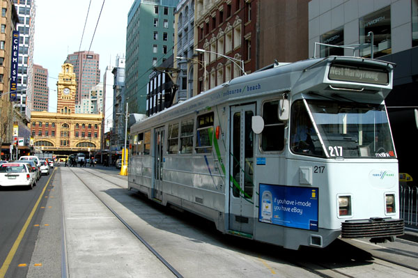 Tram on Elizabeth Street