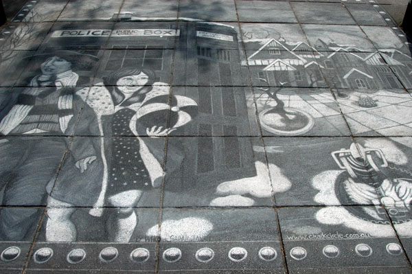 Street chalk art, Southbank