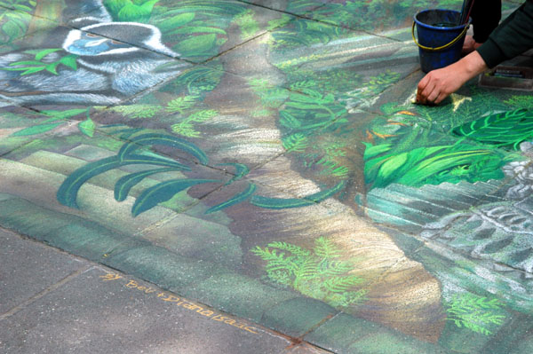 Street chalk art, Southbank