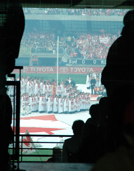 Pregame show of the Grand Final Sept 2005