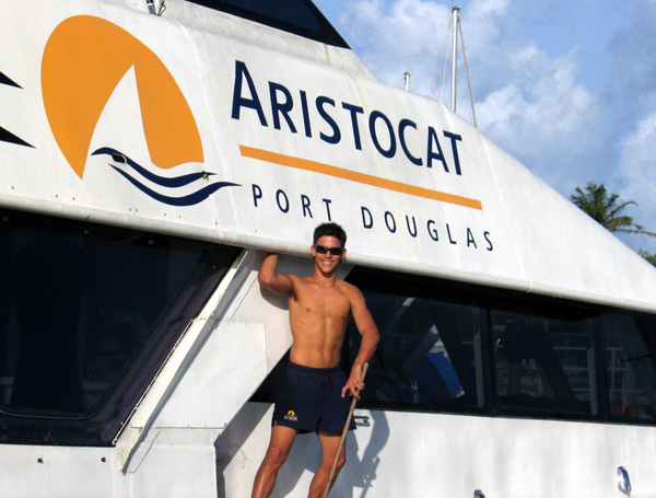Aristocat crewmember posing for a photo