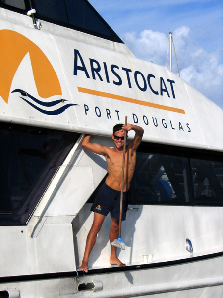 Aristocat crewmember posing for a photo