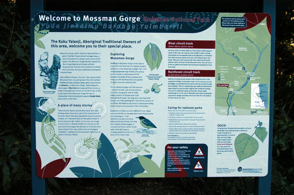 Mossman Gorge information sign