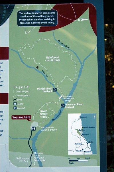 Mossman Gorge trail map