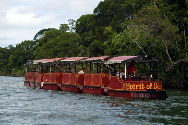 Opposite of Solor Whisper, the ultra-touristy Spirit of Daintree floating train