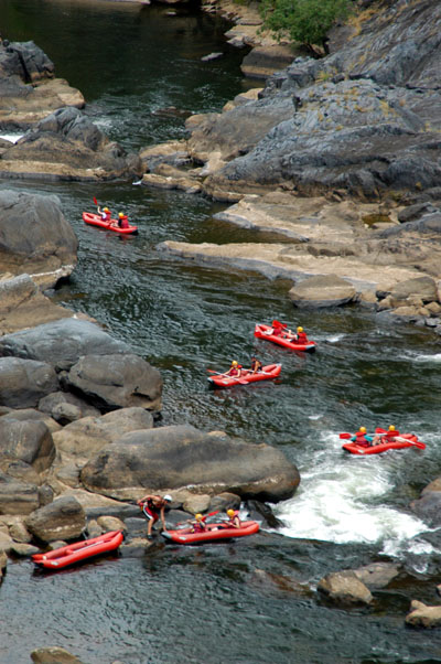 Kayaking on the Barron River below Barron Falls