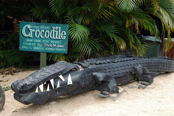 Crocodile of old tires, Kuranda