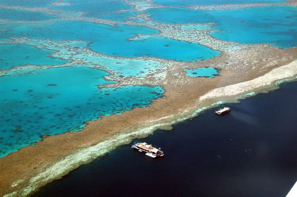 Reefworld, moored off Hardy Reef, Great Barrier Reef