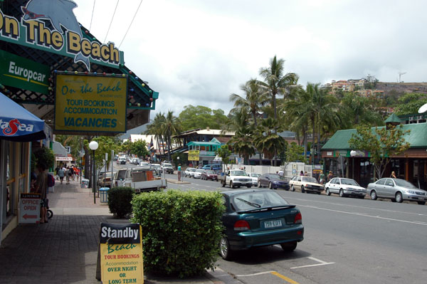 Shute Harbour Road, the main street of Airlie Beach