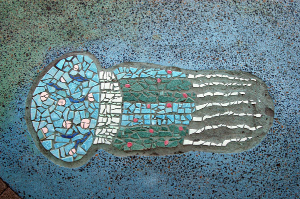 Jellyfish mosaic, Victoria Street, Mackay