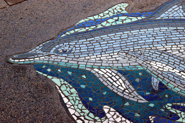 Dolphin mosaic, Victoria Street, Mackay