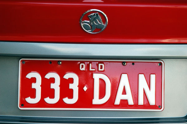 Queensland license plate