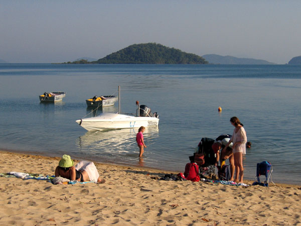 Boats on the south shore of Dunk Island