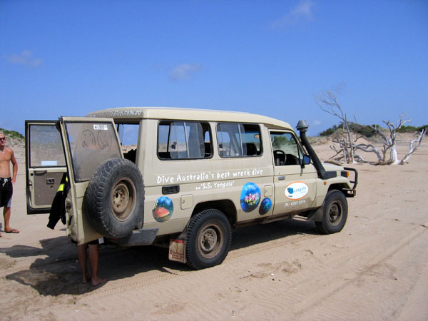 Unloading on remote Alva Beach