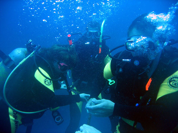 Safety stop on the mooring line