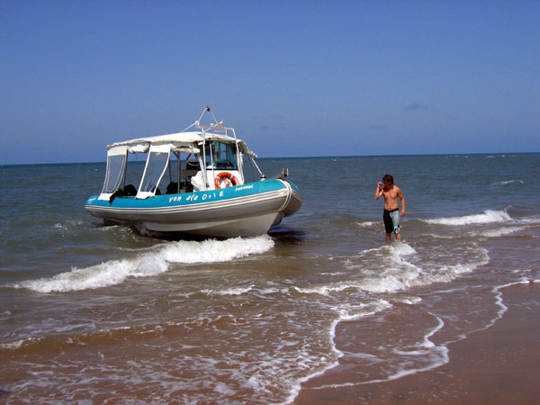 Back on shore after the 35 minute ride