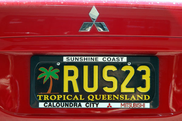 Tropical Queensland license plate