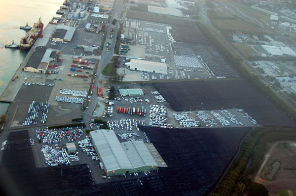 New cars at the Port of Brisbane