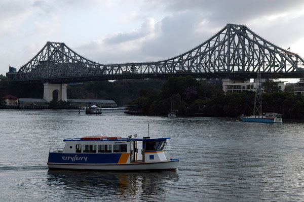 CityFerry and Story Bridge over the Brisbane River