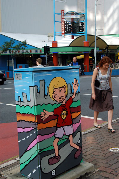 Painted utilities box, Brisbane