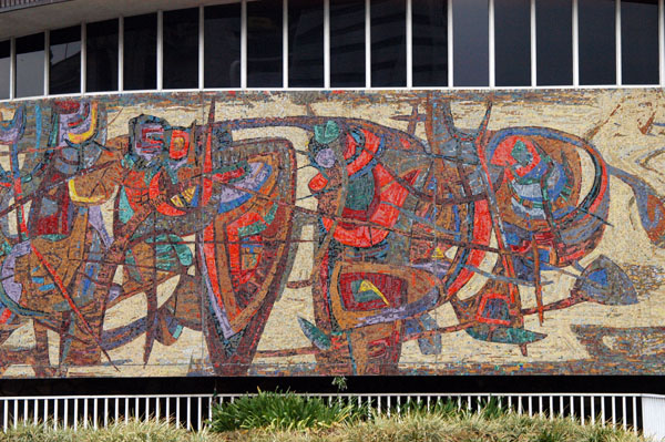Mosaic on the extension of the Public Library of Queensland, Elizabeth & William St., 1959