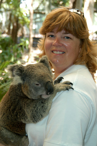 End of requisite Koala photo shoot, Lone Pine