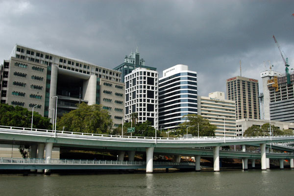 The elevated Riverside Expressway, downtown Brisbane