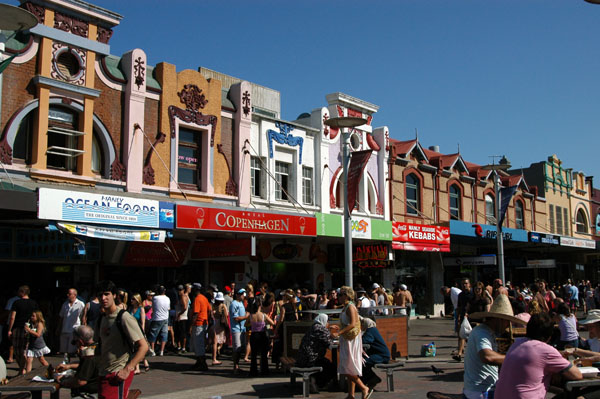 The beach end of the Corso, Manly's main pedestrian zone