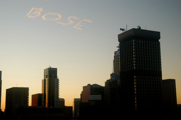 BOSE Skywriter over the Australian rugby finals 2005