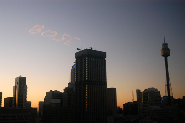 BOSE Skywriter over the Australian rugby finals 2005