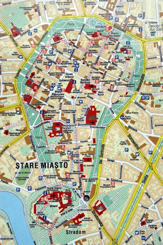 Map of Old Town, Stare Miasto