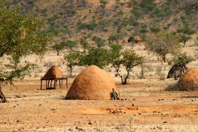 Himba village near the airstrip