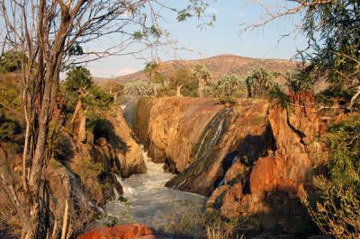 Epupa Falls  (Angola left, Namibia right)