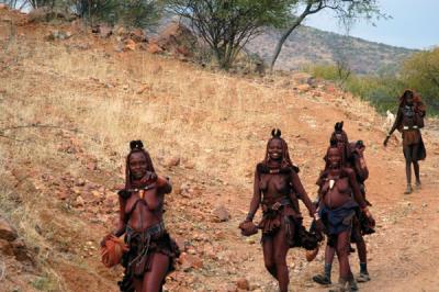 Himba women along the main road